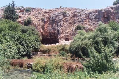 Rock cave at Caesarea Phil